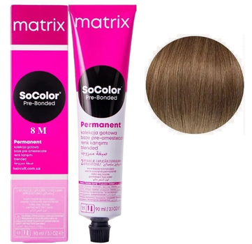 Крем-краска Matrix SoColor Pre-Bonded Cream Permanent №8M Светлый блондин мокко 90 мл