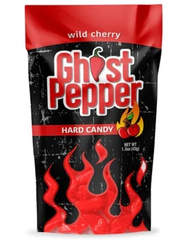 Гострі цукерки льодяники з перцем Ghost Pepper та смаком вишні Wild Cherry Flamethrower Candy