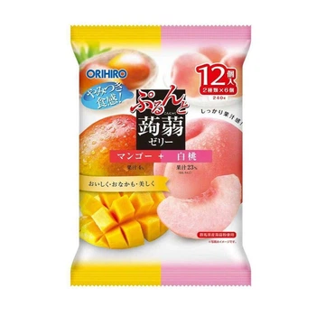 ORIHIRO Purunto Konjac Jelly низькокалорійне конняку-желе (манго, білий персик), 240 г