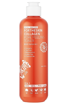Тонер-пілінг для обличчя з колагеном Fortheskin Collagen Pore Peeling Toner 280ml