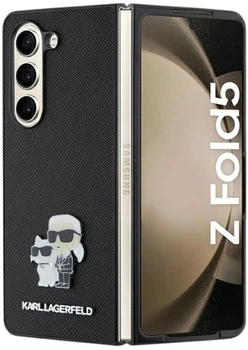 Etui Karl Lagerfeld Saffiano Karl&Choupette Pin do Samsung Galaxy Z Fold 5 Black (KLHCZFD5SAKCNPK)