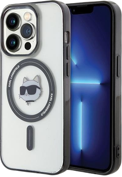 Etui Karl Lagerfeld IML Choupette's Head MagSafe do Apple iPhone 15 Pro Transparent (KLHMP15LHCHNOTK)