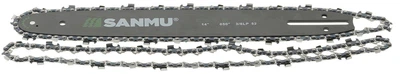 Шина SANMU 14" (35 см) + цепь (2шт) для твердых пород 3/8" 26 зубов паз 1,3 мм, цепш889