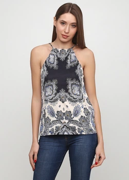 Топ вискозний для женщины H&M 0755684 S Комбинированный