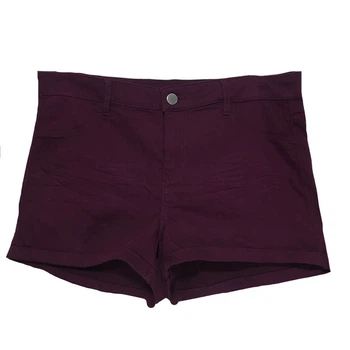 Шорты мини из эластичного твила для женщины H&M Divided 0442591-4 34(XS) Бордовый