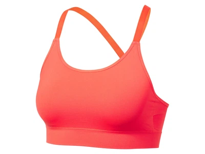 Спортивный топ бесшовный со съемными вкладками для женщины Crivit LYCRA® 443020 M Коралловый