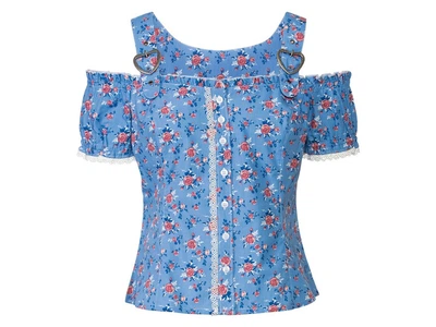 Блузка с открытыми плечами для женщины Esmara LIDL 328501 38(S) Комбинированный