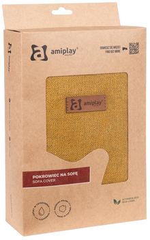 Чохол Amiplay для лежанки Moni розмір L Жовтий (5907563304680)
