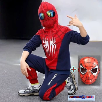 Костюм спортивний Спайдермен Spiderman розмір 130 +подарунок маска та годинник