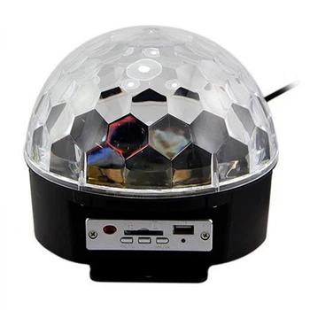 Світлодіодний диско куля світломузика Magic Ball Led Lighting MP3 з пультом і USB-флешкою