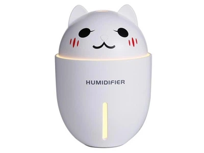 Увлажнитель воздуха и ночник 2в1 ароматизатор ультразвуковой от USB Humidifier 320 мл котик белый