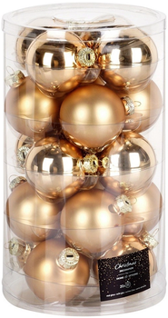 Набір ялинкових кульок Home Styling Collection 839447 скляні 6 см 20 шт (8721037163507)