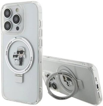 Etui Karl Lagerfeld Ring Stand Karl&Choupettte MagSafe do Apple iPhone 13 Pro White (KLHMP13LHMRSKCH)