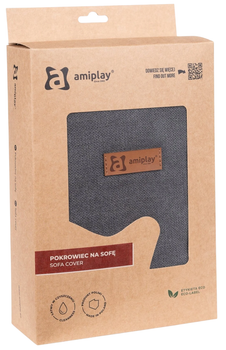 Pokrowiec Amiplay na sofę Moni rozmiar S Grafit (5907563304611)