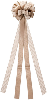 Kokarda dekoracyjna Home Styling Collection 839566 na choinkę 130 x 33 cm Beżowa (8721037679886)