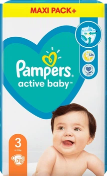 Pieluchy Pampers Active Baby 3 Midi 6 - 10 kg 70 szt (8001090948656)
