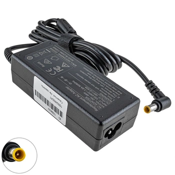 Адаптер живлення для монітора LG 19V 2.53A 48W, штекер 6.5×4.4 мм + PIN, чорний (без кабелю)