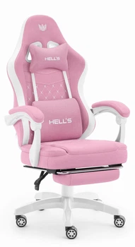 Геймерське крісло Hell's HC-1015 Pink White 5907196010989