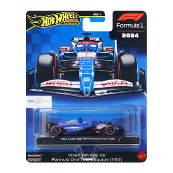 Машинка Premium Hot Wheels Visa Cash App RB Formula One Team (#30) 1:64 JBM24 Blue