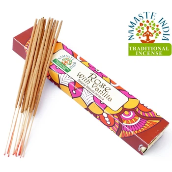 Ароматические палочки Rose Vanilla Namaste India натуральная роза с ванилью для вашего дома