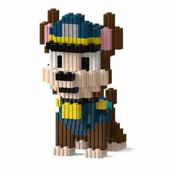 Игрушка конструктор Щенячий патруль (Paw Patrol)/ Гончик Чейз (Chase), Гонщик 580 деталей для детей 1520-01