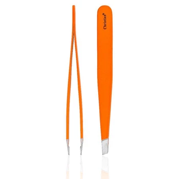 Пінцет скошений Christian CTW-111 Orange