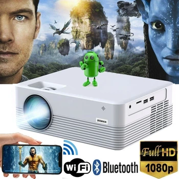 Портативный 4K 1080P проектор с Wi-Fi Bluetooth JEEMAK P200