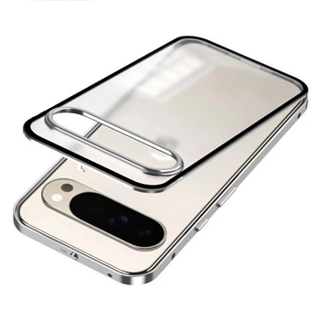 Противоударный чехол накладка Metal Glass для Google Pixel 10 / 10 Pro silver