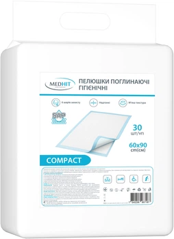 Пелюшки поглинаючі гігієнічн Medhit Compact 60х90 см 30 шт (7640296967187 )