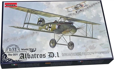 Истребитель-биплан Albatros D.I Сборная пластикова модель в масштабе 1:72 Roden