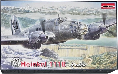 Немецкий бомбардировщик Heinkel He-111B Зборная пластикова модель в масштабе 1:72 Roden