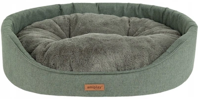 Legowisko dla psów Amiplay Como owalne L Zielone (5907563312647)