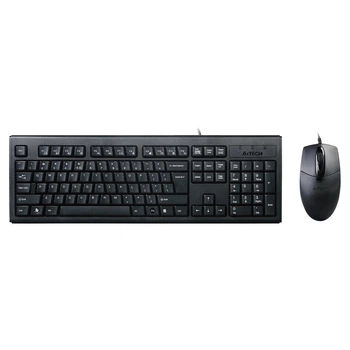 Клавиатура и мышь A4Tech KRS-8372 Black, проводной комплект, интерфейс USB, полный размер