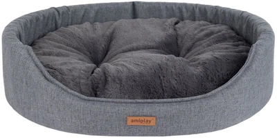 Legowisko dla psów Amiplay Como owalne S Grafitowe (5907563312562)