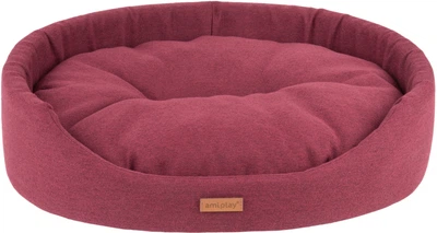 Лежак для собак Amiplay Montana овальний XXL Бордовий (5907563281141)