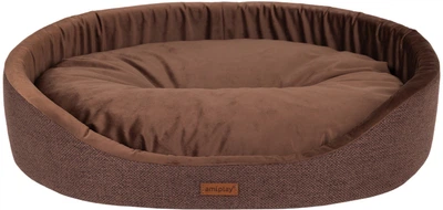 Лежак для собак Amiplay Siena овальний XL Коричневий (5907563303065)