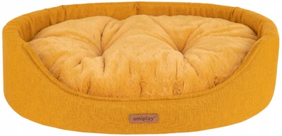 Лежак для собак Amiplay Como овальний M Жовтий (5907563312616)