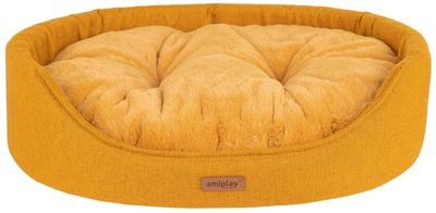 Лежак для собак Amiplay Como овальний L Жовтий (5907563312678)