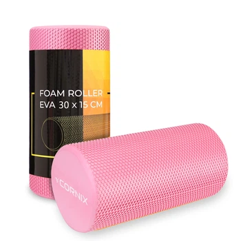 Массажный ролик Cornix EVA+ 30 x 15 см (валик, роллер) XR-0298 Pink