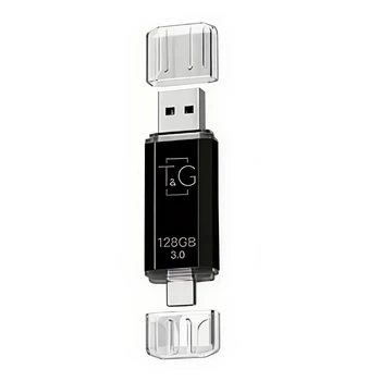 USB Flash Drive 3.0 T&G 128gb USB/Type C 009 Чорний