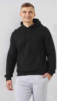 Худи однотонный мужской GENUA 2105 6XL Черный shop (2000999357565)