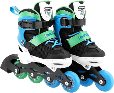 Дитячі ролики регульовані Spokey JOY 31–34 Зелено-блакитні 942276 (5905339422767)