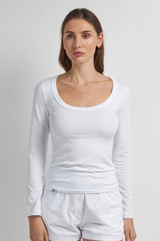 Жіночий білий джемпер з U-подібним вирізом XS BASIC 02/03/01XSWhite ELLEN