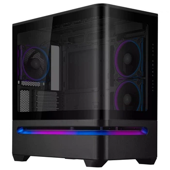 Компьютерный корпус без блока питания Asus Prime AP202 ARGB Tempered Glass Black (90DC00P0-B19000)