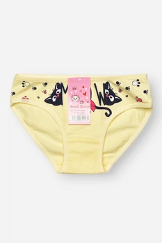 Трусики детские для девочки жёлтого цвета с принтом Goodbaby рост 110,122 (208956)