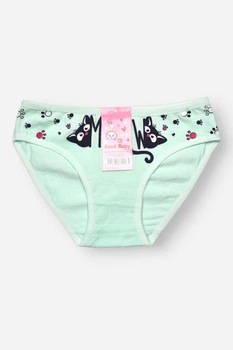 Трусики детские для девочки мятного цвета с принтом Goodbaby рост 104,110 (208958)