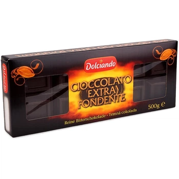 Шоколад Чорний Dolciando Cioccolato Extra Fondente 50% какао 500 г