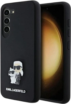 Etui Karl Lagerfeld Silicone Karl&Choupette Metal Pin do Samsung Galaxy S23 Black (KLHCS23SSMHKCNPK)