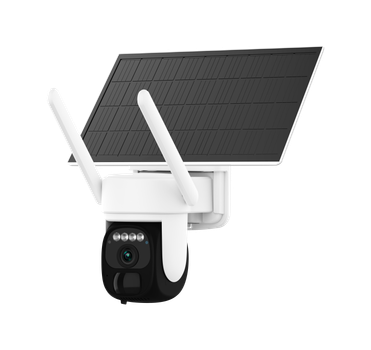 Беспроводная поворотная автономная наружная WiFi PTZ 3MP 2K камера Patrul Camsoy X3W Белая с солнечной батареей