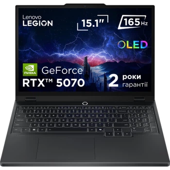 Ноутбук 15.1_2K_OLED/i9-14900HX/32/1TB SSD/RTX 5070 8GB/DOS/BL/Eclipse black Legion 5 15IRX10 LENOVO (83LY005DRA)